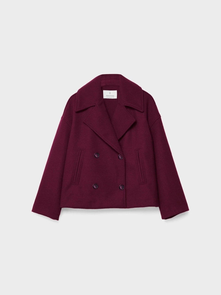 Kurze Oversized Jacke Für Damen | Knopfdetail