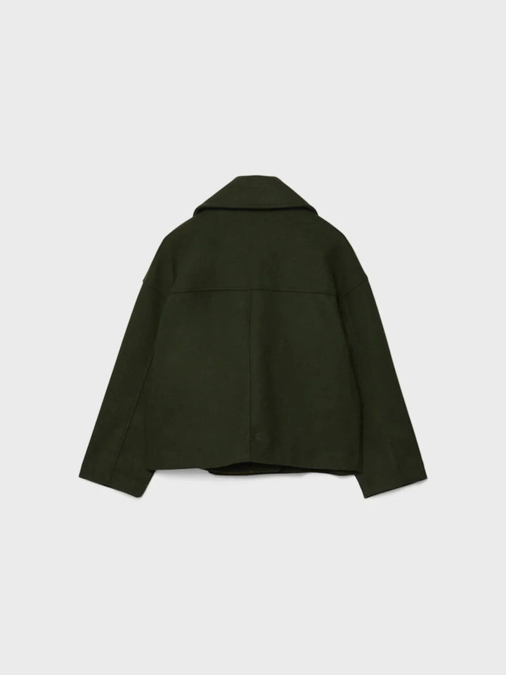 Kurze Oversized Jacke Für Damen | Knopfdetail