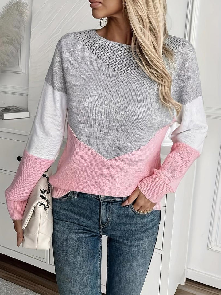 Damen Trendige Pullover Mit Langarm | Stylischer Ausschnitt