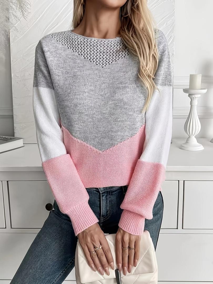 Damen Trendige Pullover Mit Langarm | Stylischer Ausschnitt