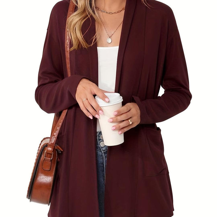 Damen Strickcardigan Mit Langarm | Offener Vordere