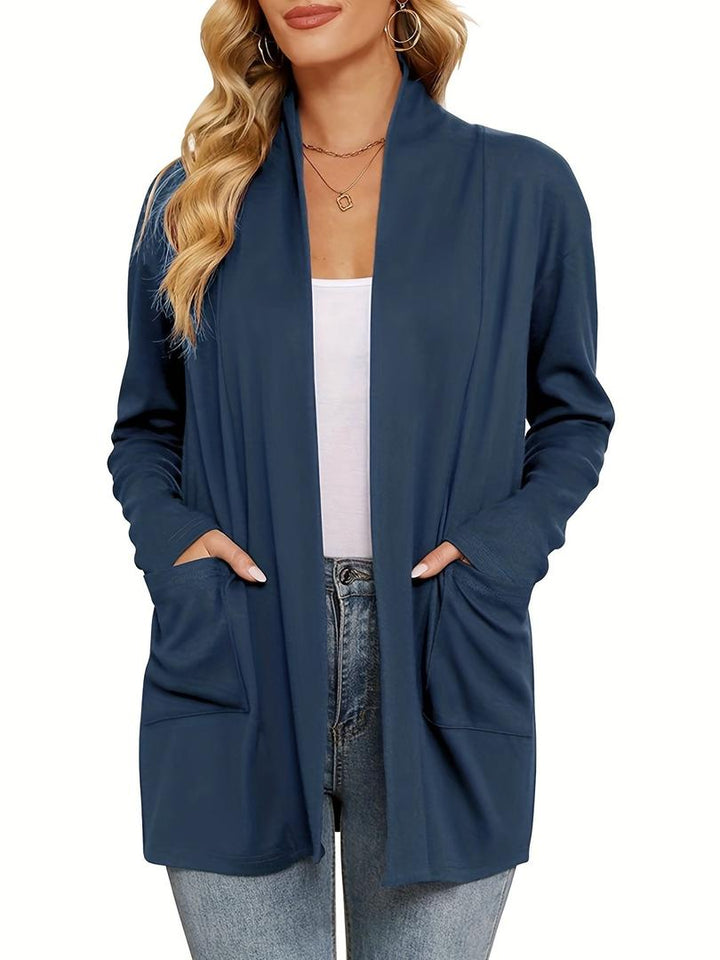 Damen Strickcardigan Mit Langarm | Offener Vordere