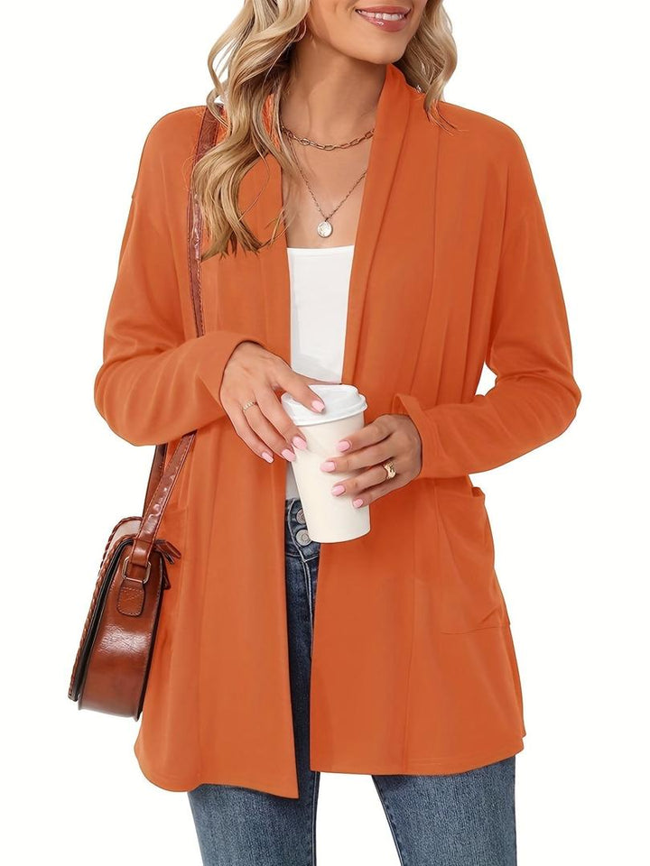 Damen Strickcardigan Mit Langarm | Offener Vordere