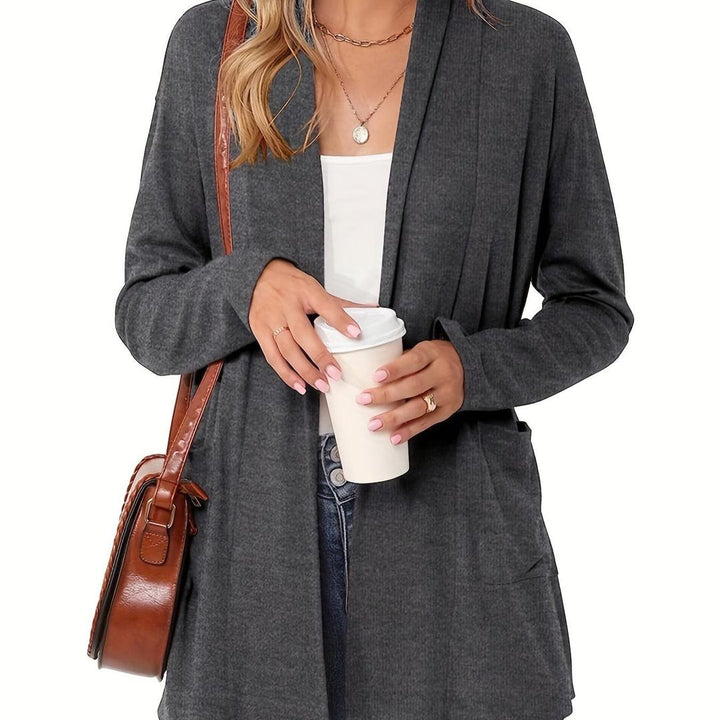 Damen Strickcardigan Mit Langarm | Offener Vordere