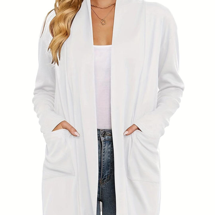 Damen Strickcardigan Mit Langarm | Offener Vordere