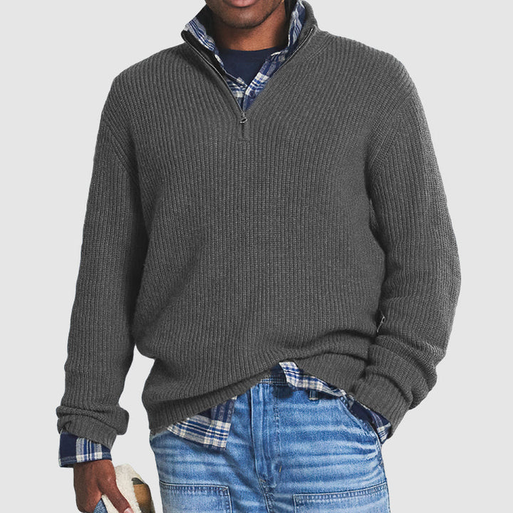 Half-Zip Langarmpullover Für Herren | Winter
