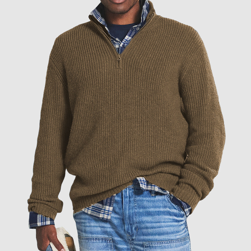 Half-Zip Langarmpullover Für Herren | Winter