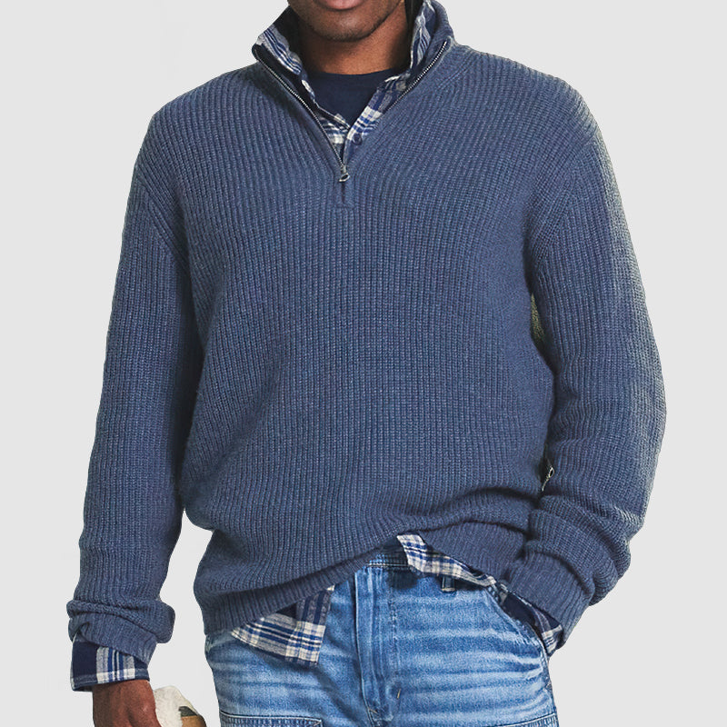 Half-Zip Langarmpullover Für Herren | Winter