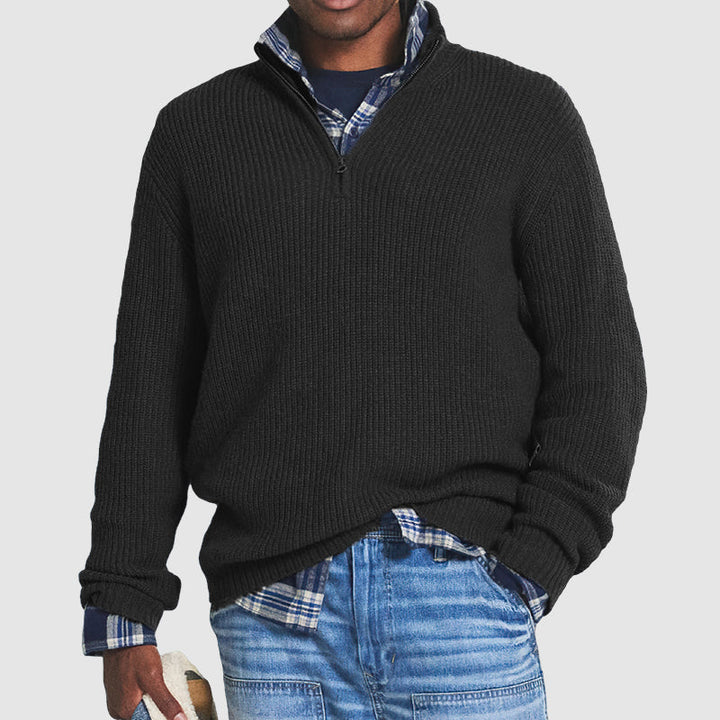 Half-Zip Langarmpullover Für Herren | Winter
