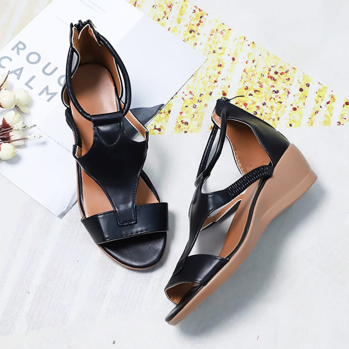 Damen-Wedgesandalen mit Cut-out-Design