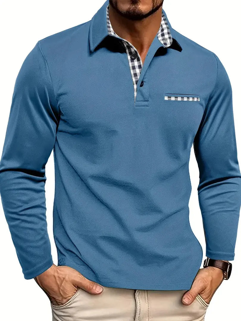 Herren Langarm-Poloshirt | Freizeit