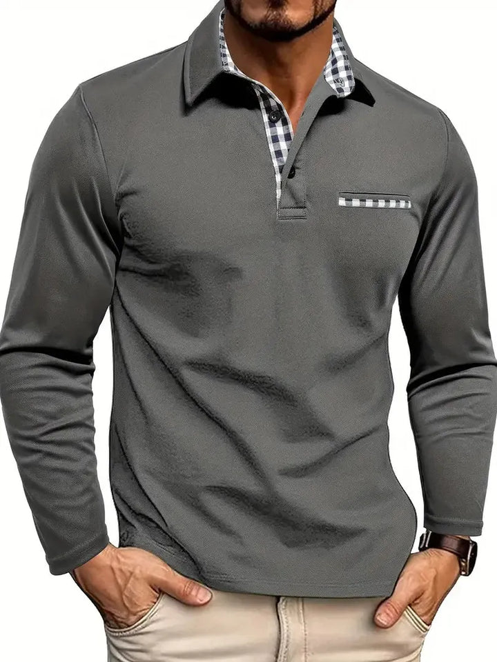 Herren Langarm-Poloshirt | Freizeit