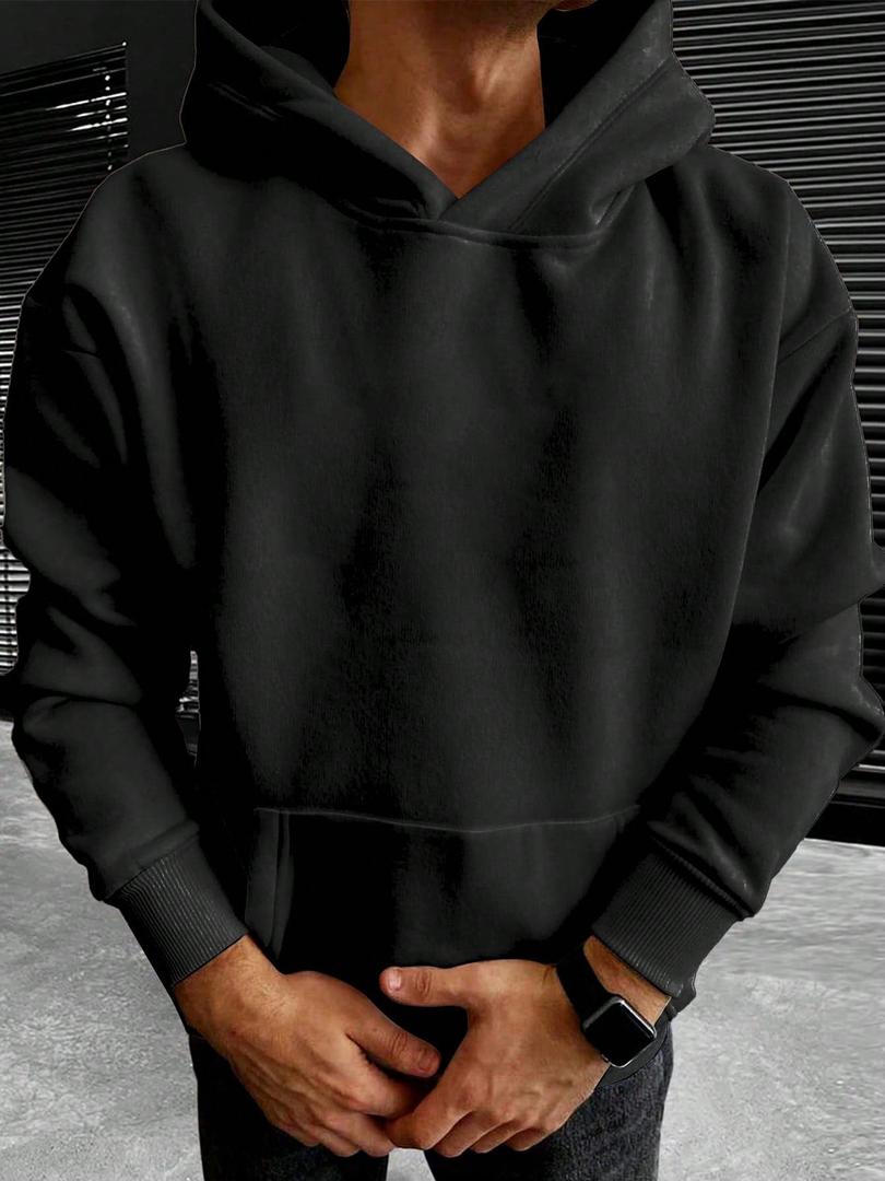 Herren Hoodie Mit Tasche | Einfarbig