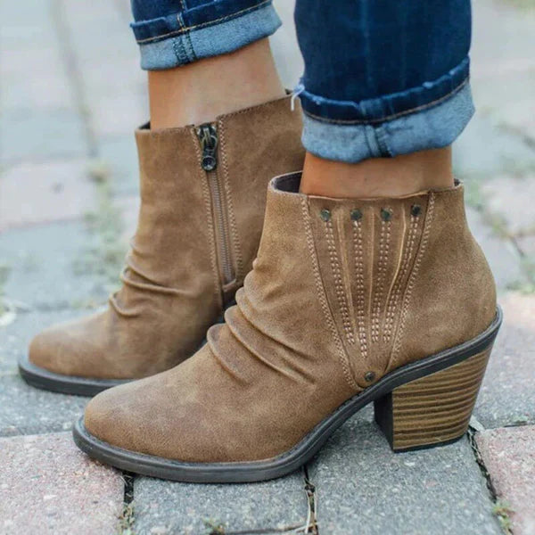 Damen Stiefeletten Mit Reißverschluss | Blockabsätze