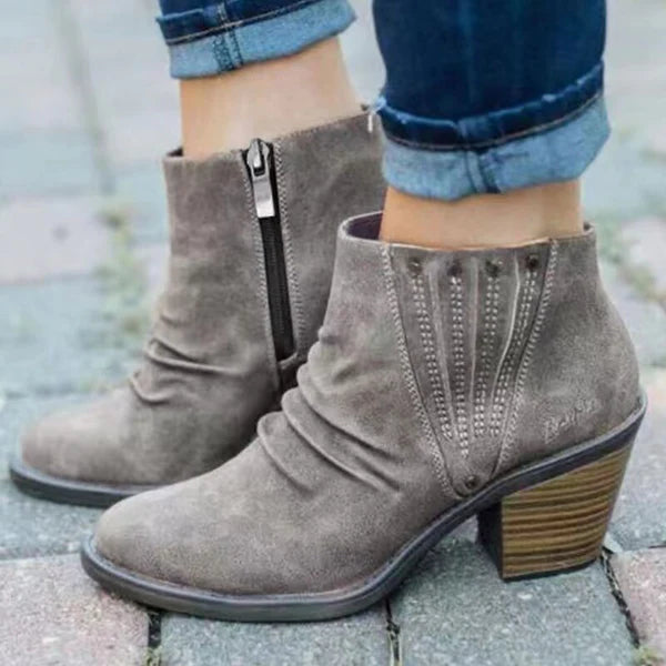 Damen Stiefeletten Mit Reißverschluss | Blockabsätze