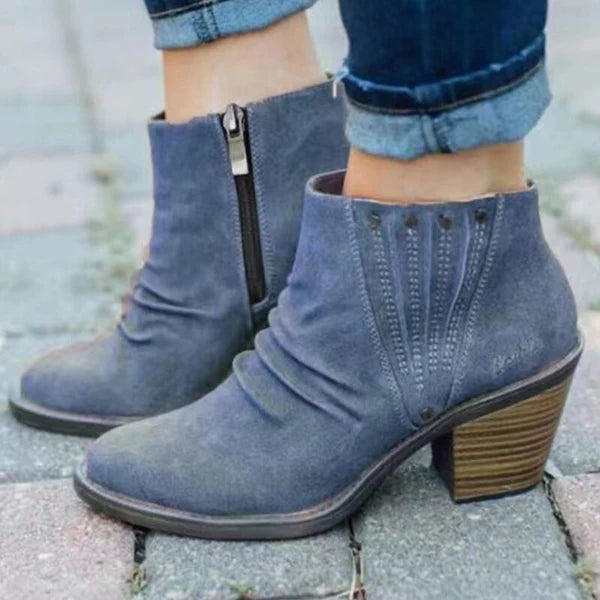 Damen Stiefeletten Mit Reißverschluss | Blockabsätze