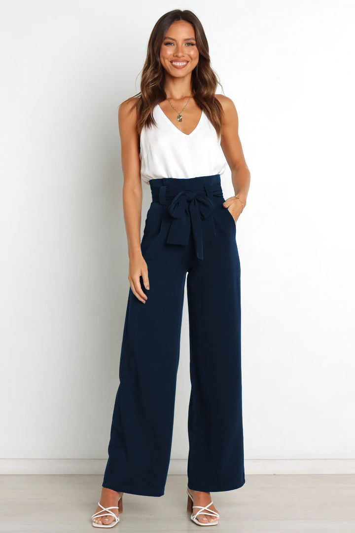 Damen Leinenhose Mit Hoher Taille | Stilvoll