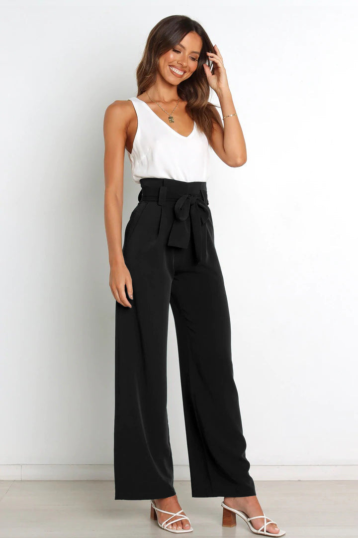 Damen Leinenhose Mit Hoher Taille | Stilvoll