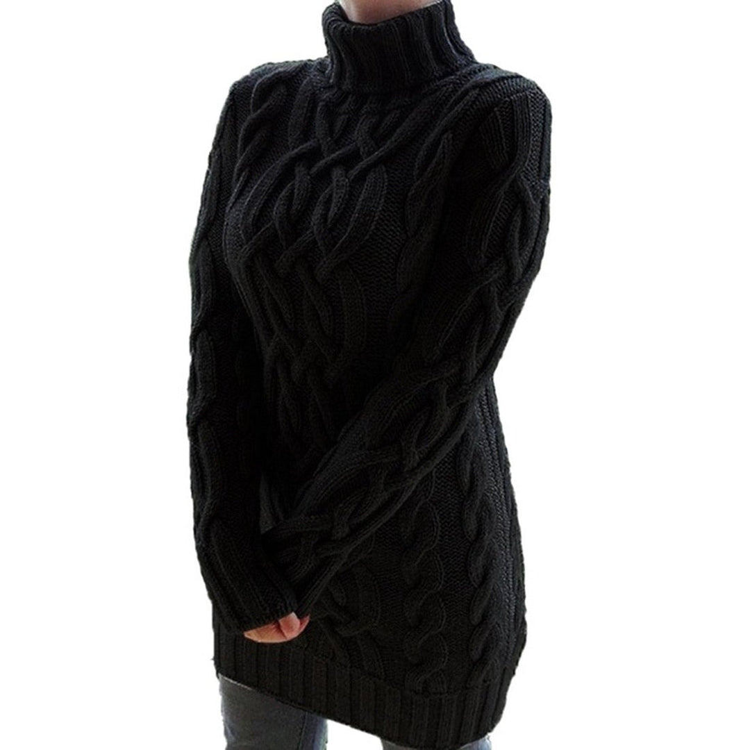 Oversized Gestricktes Damenkleid | Lange Ärmel