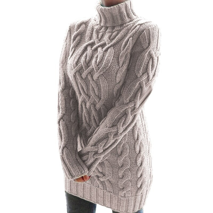 Oversized Gestricktes Damenkleid | Lange Ärmel