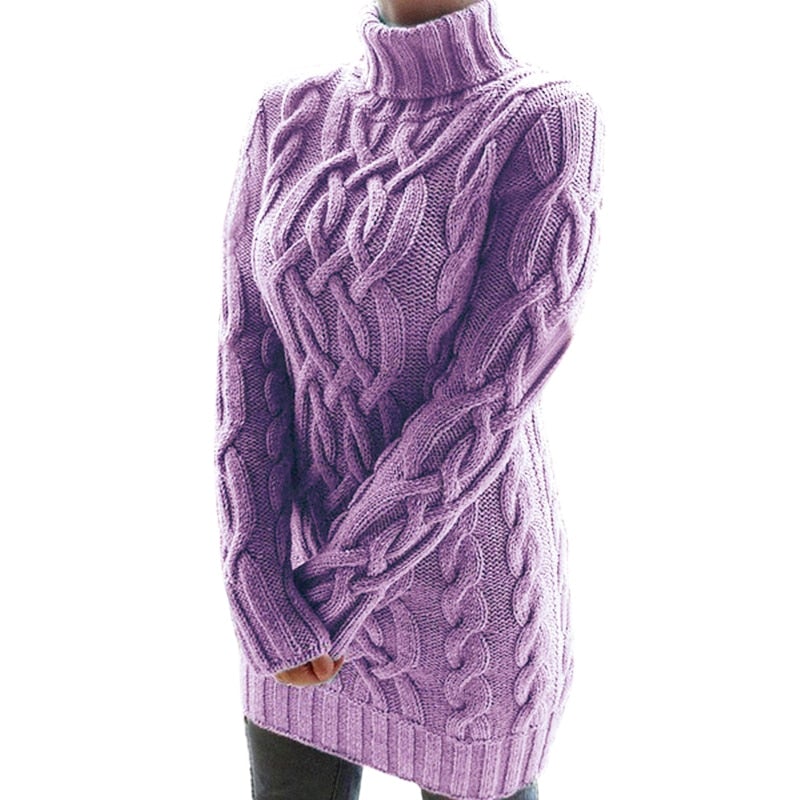 Oversized Gestricktes Damenkleid | Lange Ärmel